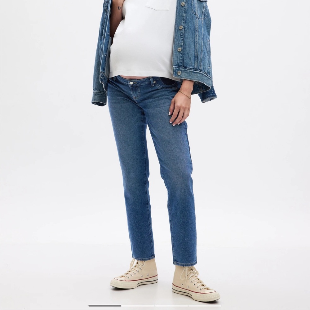 Gap Maternity Inset Panel Girlfriend Jeans